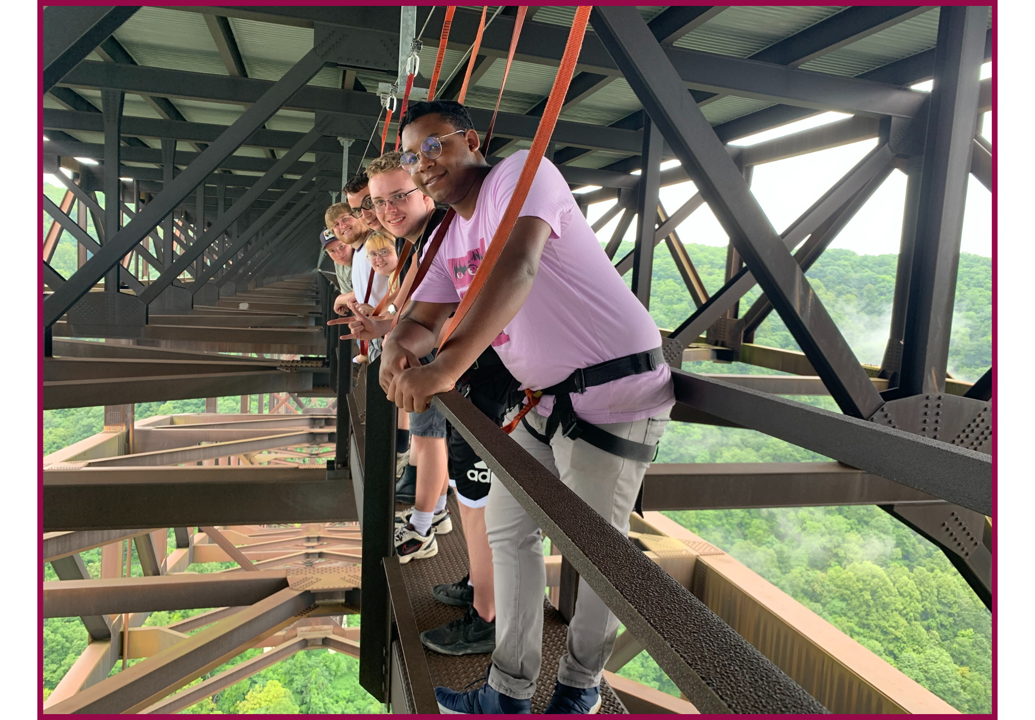 Upward Bound students at New River Gorge
