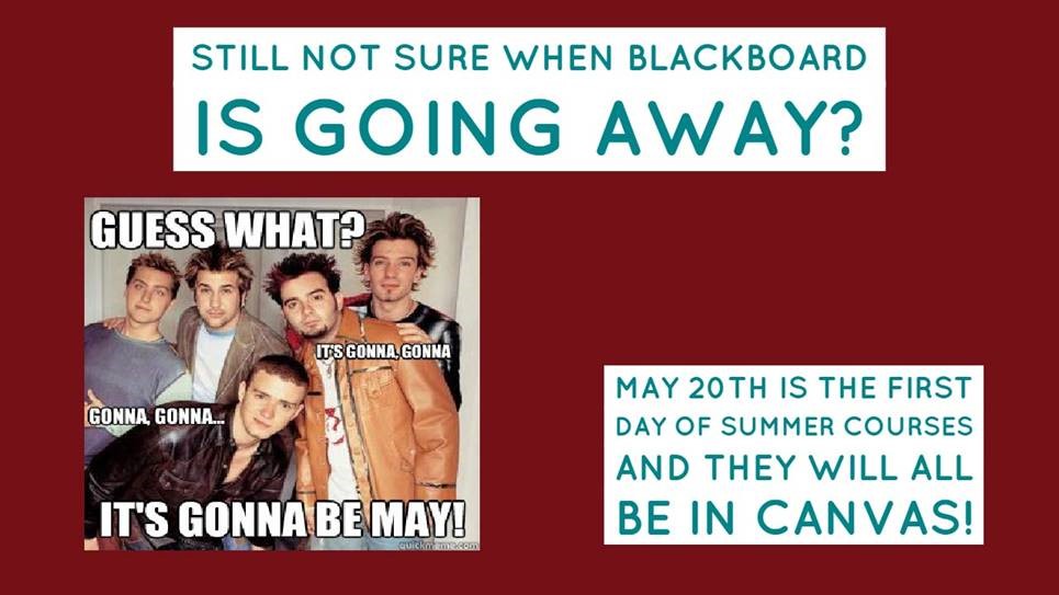 Still Not sure when blackboard is going away? it's gonna be May 