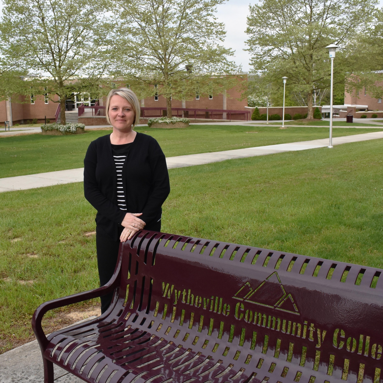 Wendy Nixon stadning outside on WCC's Wytheville Campus