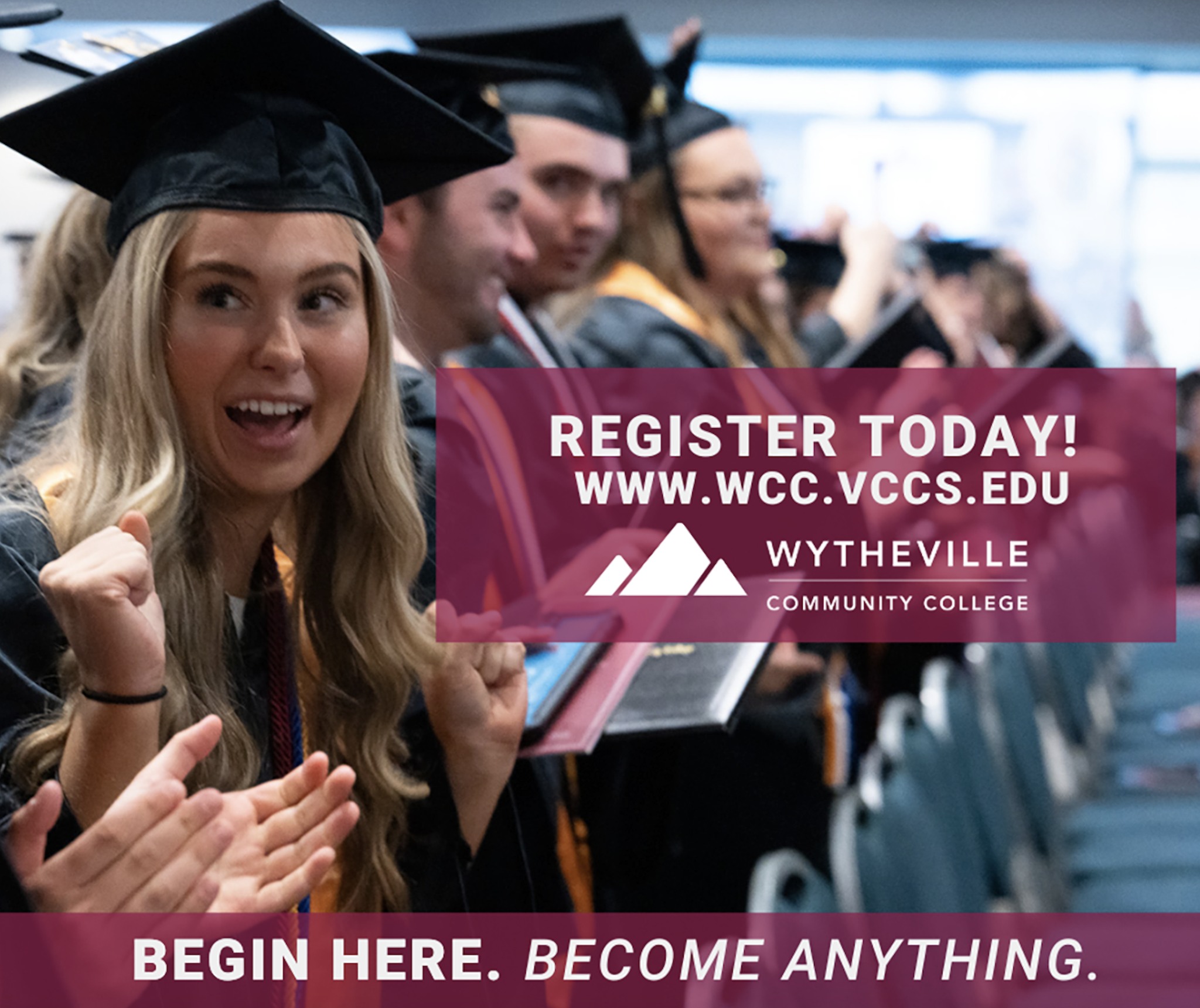 Spring and summer registration is underway at WCC! 

Find a new career today! 

Call (276) 223-4825 to talk with one of our friendly advisors, or see our website for more information.  www.wcc.vccs.edu